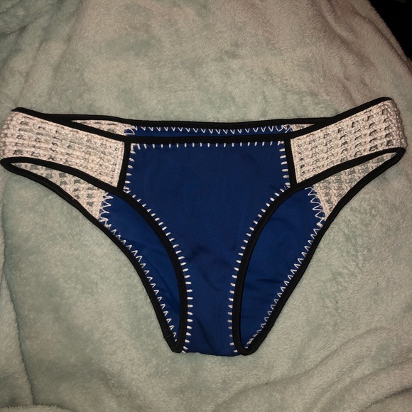 Victoria's Secret blue and white bikini bottoms - Picture 2 of 3